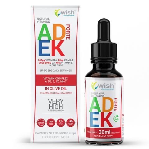 WISH NATURALNA WITAMINA ADEK FORTE KROPLE 30 ML