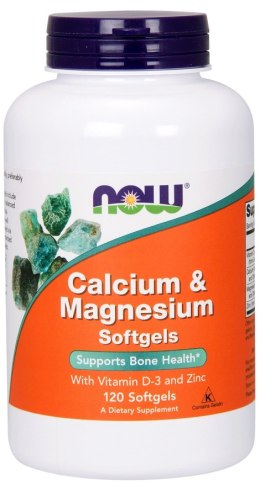 NOW FOODS WAPŃ MAGNEZ WIT D CYNK 120 softgels