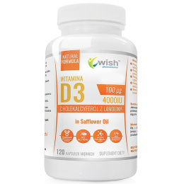 WISH WITAMINA D3 4000IU 120 KAPSUŁEK MIĘKKICH
