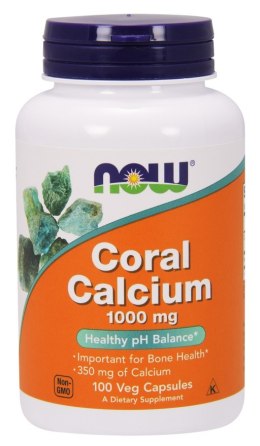 NOW FOODS Coral Calcium, Wapń z Koralowca, 1000mg - 100 vcaps