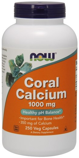 NOW FOODS Coral Calcium, Wapń z Koralowca, 1000mg - 250 vcaps