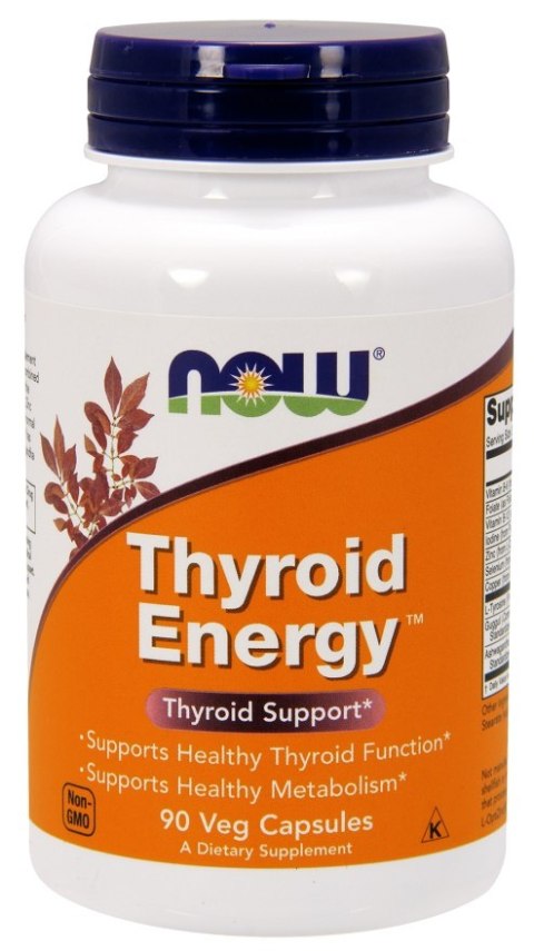 NOW FOODS Thyroid Energy, Kompleks na Tarczycę, Jod, 90 vkaps
