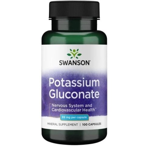 SWANSON GLUKONIAN POTASU 99 MG 100 KAPSUŁEK