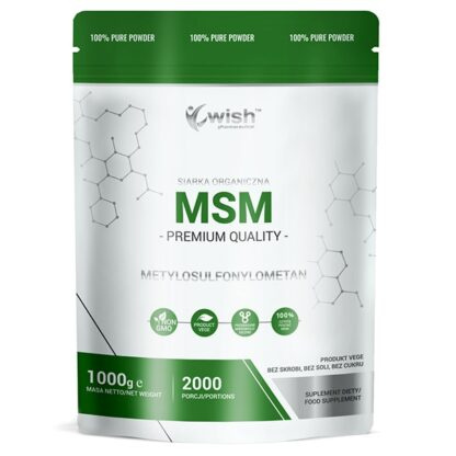 WISH MSM 500 MG SIARKA ORGANICZNA W PROSZKU 1000G