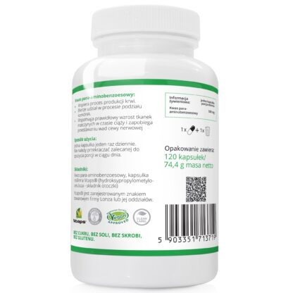 WISH PABA KWAS PARA-AMINOBENZOESOWY 500MG 120 KAPS