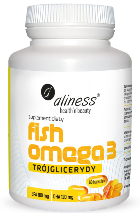 Fish Omega 3 Trójglicerydy 180/120mg x 60 caps- Aliness