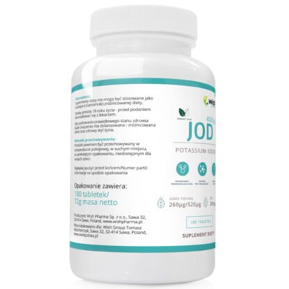 WISH JOD JODEK POTASU 400MCG 180 TABLETEK