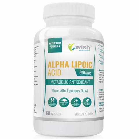 WISH KWAS ALFA LIPONOWY (ALA) 600MG 60 KAPSUŁEK