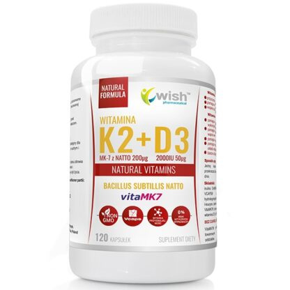 WISH WITAMINA K2 VITAMK7 200MCG D3 2000IU 50MCG 120 KAPS