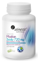 Maślan Sodu 720 mg (Kwas masłowy 170 mg) x 100 VEGE kaps. - Aliness