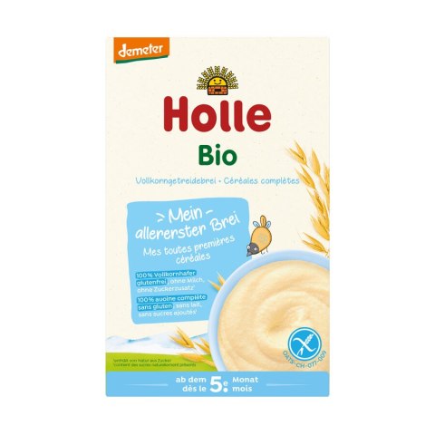 KASZKA OWSIANA PEŁNOZIARNISTA BEZ DODATKU CUKRÓW BEZGLUTENOWA OD 5 MIESIĄCA DEMETER BIO 250 g - HOLLE