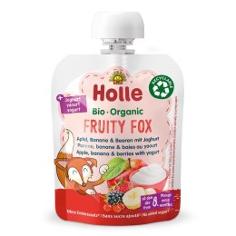 MUS OWOCOWY LISEK (JABŁKO - BANAN - OWOCE LEŚNE - JOGURT) BEZ DODATKU CUKRÓW OD 8 MIESIĄCA BIO 85 g - HOLLE