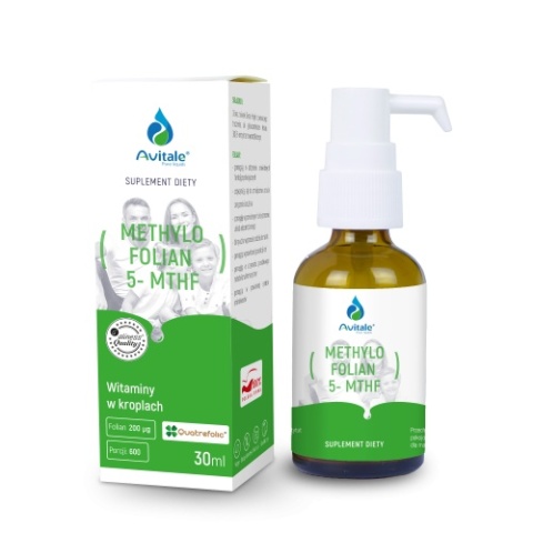 METYLOFOLIAN KWAS FOLIOWY 5- MTHF 200 mcg W KROPLACH 30 ml ALINESS