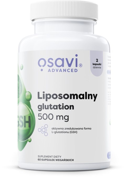 GLUTATION LIPOSOMALNY 500 MG DETOX WĄTROBA 60 KAPS. VEGE OSAVI
