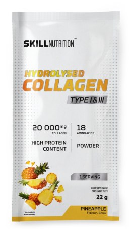 KOLAGEN HYDROLIZOWANY TYP I i III, ANANAS - 22G (1 SASZETKA) SKILL