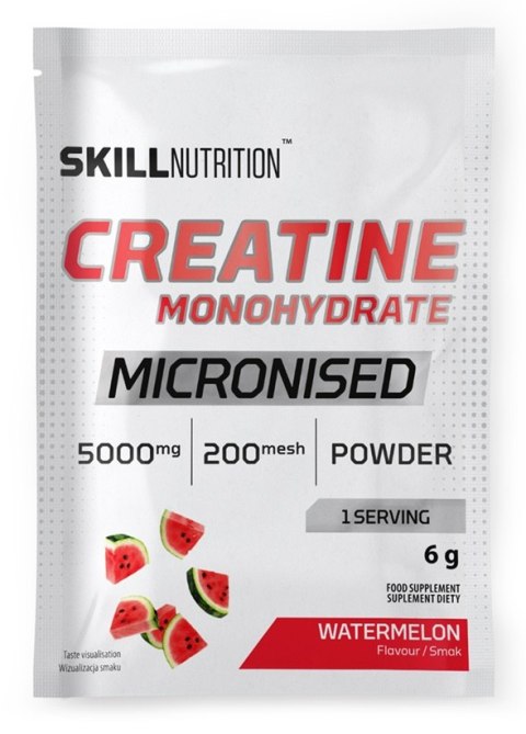 KREATYNA MIKRONIZOWANY MONOHYDRAT KREATYNY, ARBUZ - 6G (1 SASZETKA) SKILL