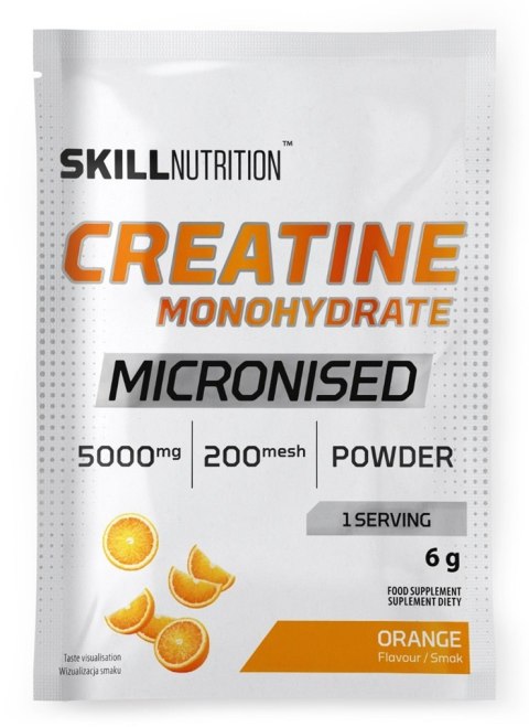 KREATYNA MIKRONIZOWANY MONOHYDRAT KREATYNY POMARAŃCZA - 6G 1 SASZETKA SKILL