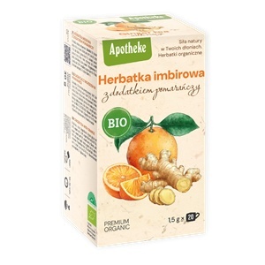 HERBATKA IMBIR - POMARAŃCZA BIO 20 x 1,5 g - APOTHEKE