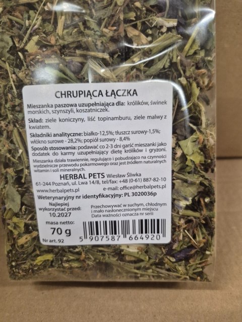 Herbal Pets Chrupiąca Łączka dla Królika - Chrupiąca Mieszanka Ziół