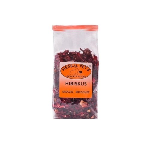Herbal Pets Hibiskus dla Królika - Suszone Kwiaty Hibiskusa