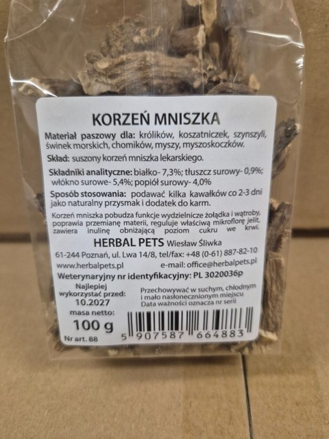Herbal Pets Korzeń Mniszka dla Królika - Naturalny Gryzak i Przysmak