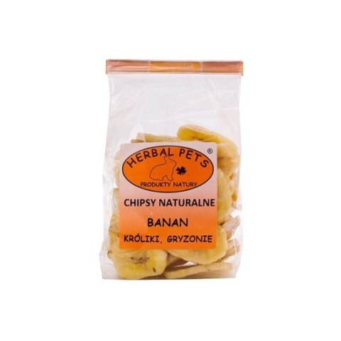 Herbal Pets Naturalne Chipsy Bananowe dla Królika - Owocowy Przysmak