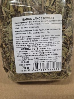 Herbal Pets babka lancetowata dla królików i gryzoni 70g