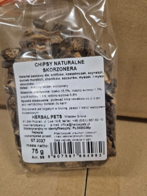 Herbal Pets chipsy skorzonera dla królików i gryzoni 75g