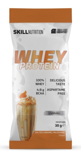 Whey Protein Powder - Skill Nutrition, Odżywka Białkowa, Salted Caramel Milkshake, 30g