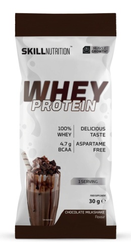 Whey Protein Powder - Skill Nutrition, odżywka Białkowa, Chocolate Milkshake, 30g