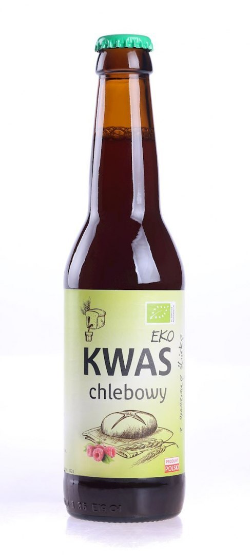 kwas chlebowy z sokiem malinowym